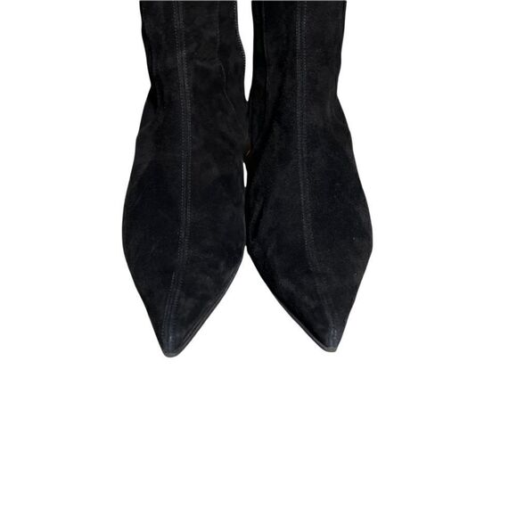 Pura Lopez Over Knee Suede Boots Kitten Heels - Picture 7 of 14